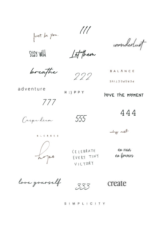 Affirmations Edition 1 | Flash Sheets Instant Download