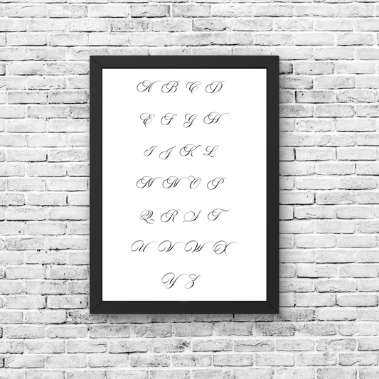 Swirly Initials/Letters | Flash Sheets Instant Download